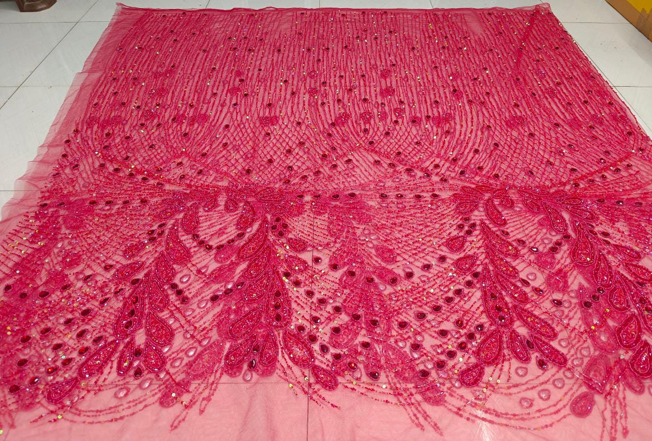 Beaded Lace Fabric