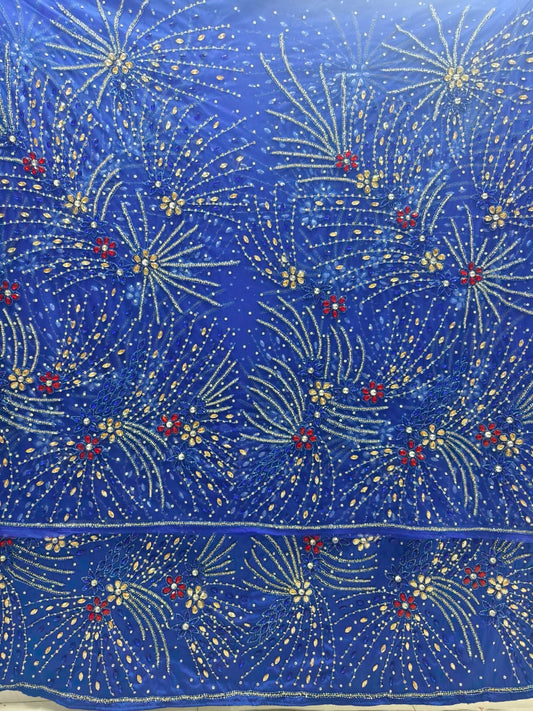 High Quality Designer George Wrapper Set Fabric