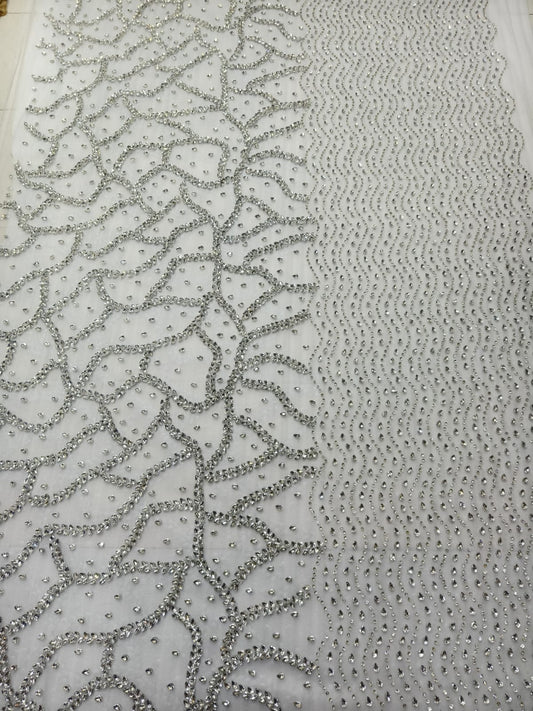 Rhinestone Lace Fabric