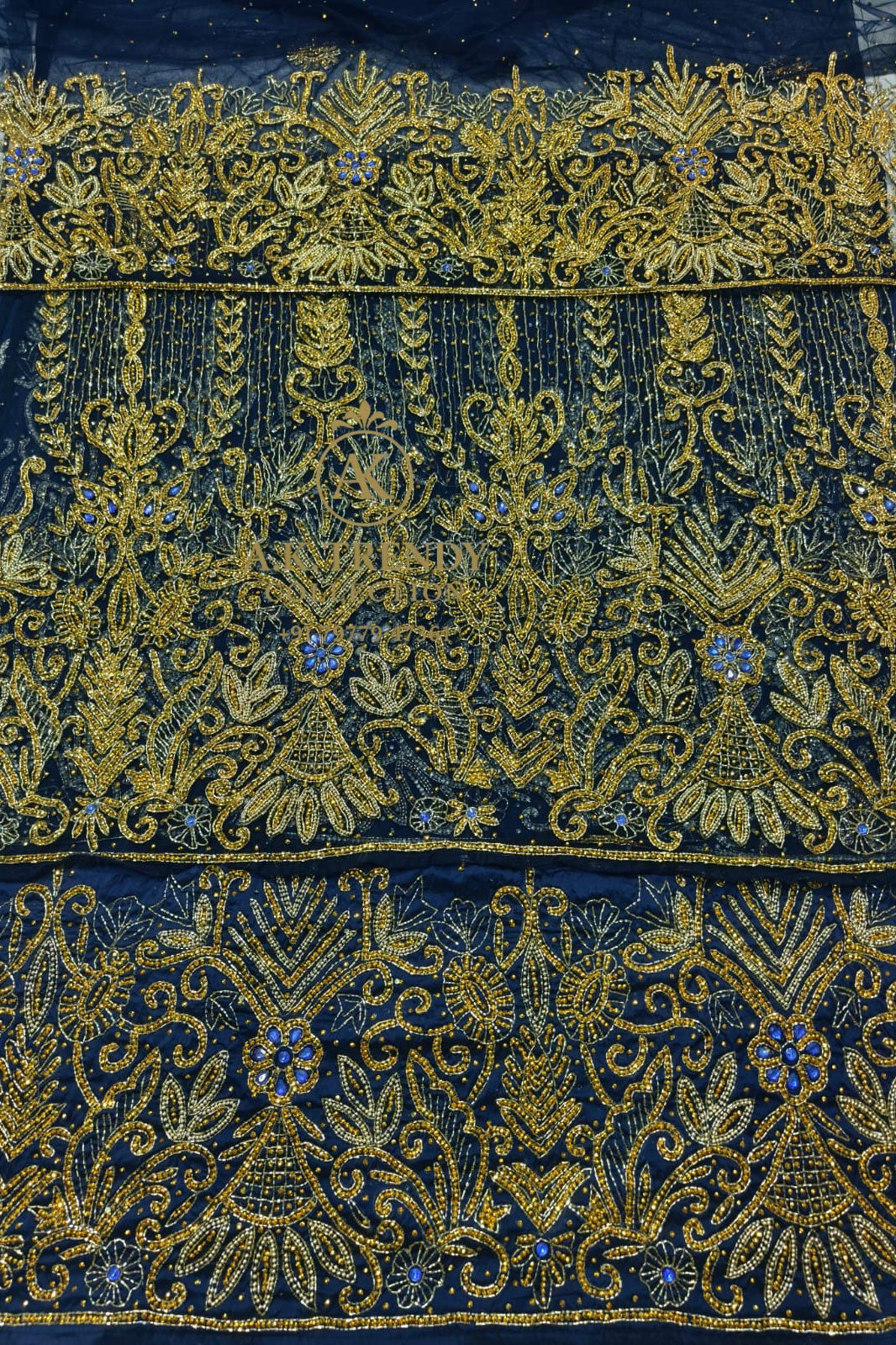 Heavily Beaded Designer George Wrapper Fabric