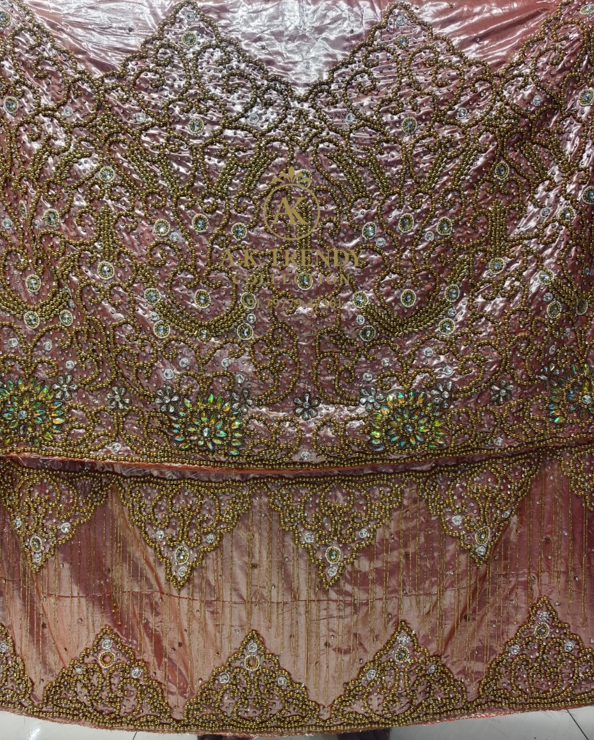 Heavily Beaded With Stone Work George Wrapper Set