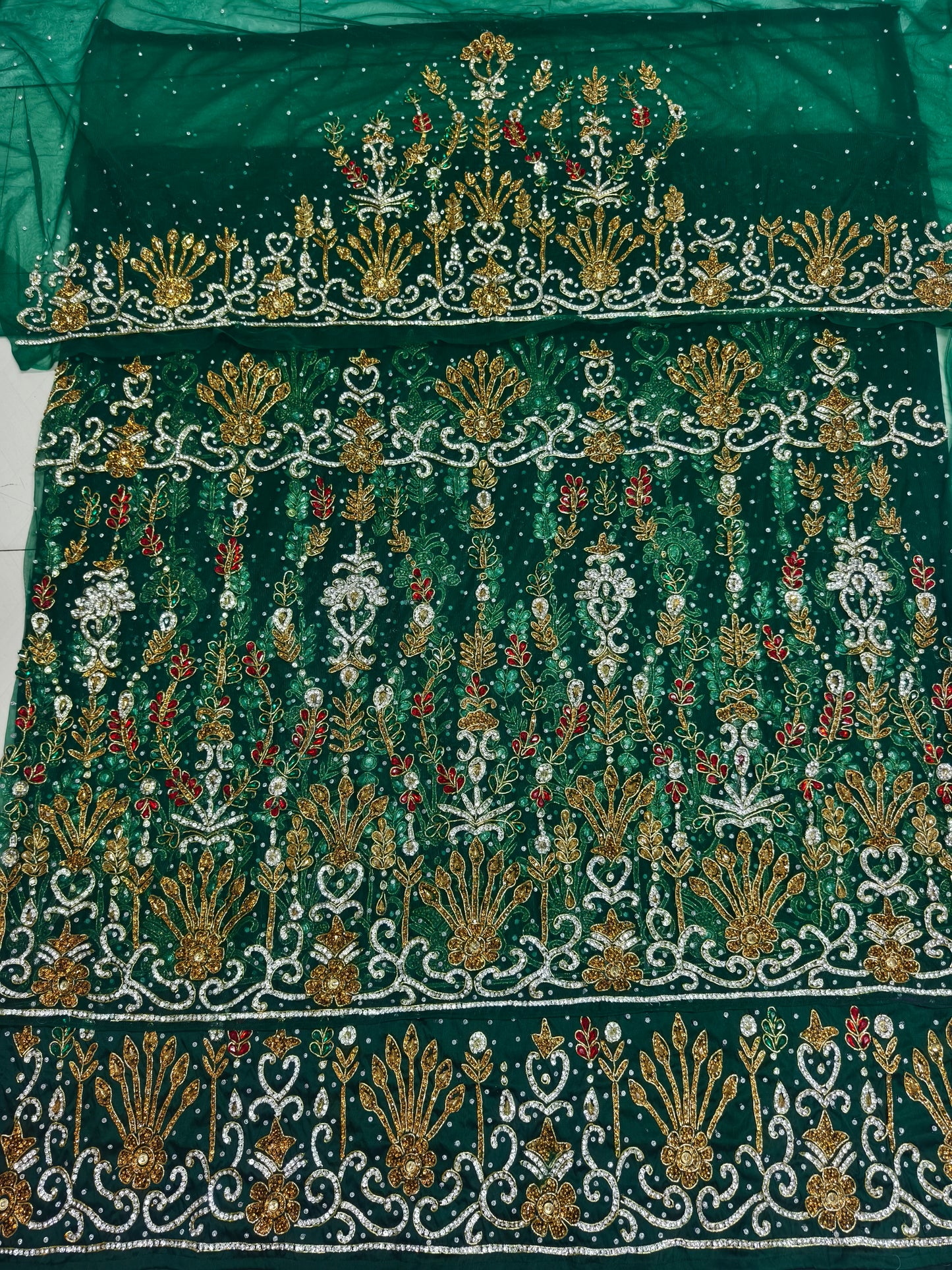 Heavily Beaded Designer George Wrapper Set