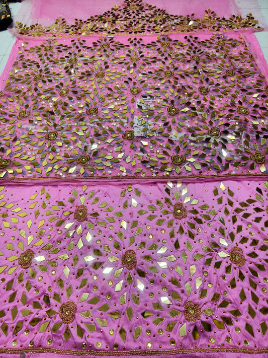 Mirror Work Nigerian George Wrapper Set