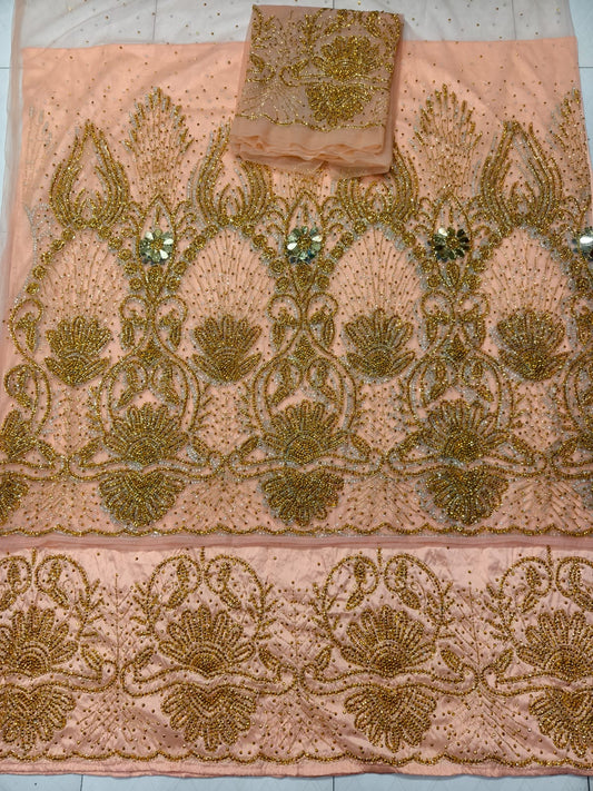 Nigerian Beaded George Fabric