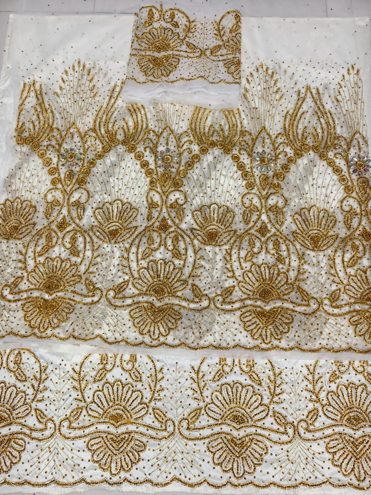 Nigerian Beaded George Fabric