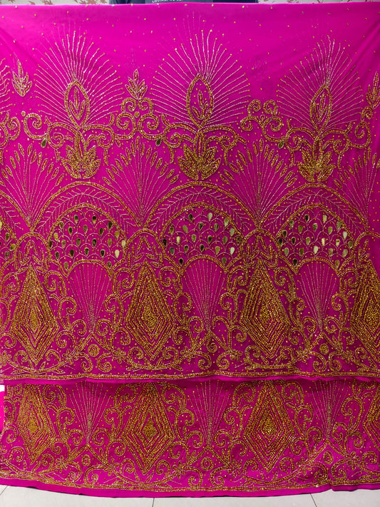 Heavily Beaded designer george wrapper set