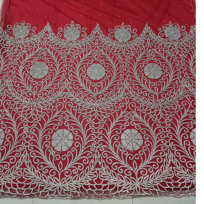 High Quality Designer Rhinestone Lace Fabric