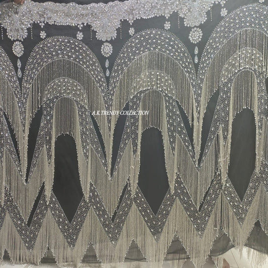 High Quality Designer Rhinestone Lace Fabric