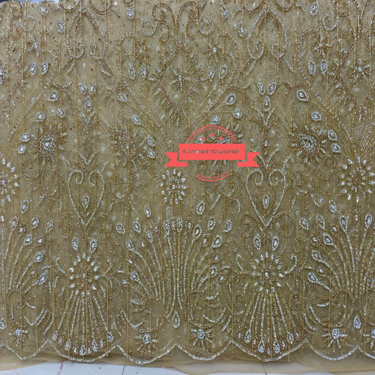 High Quality Designer Rhinestone Lace Fabric