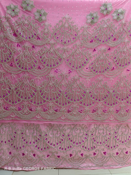 Heavily Beaded Designer Crystal Work George Wrapper
