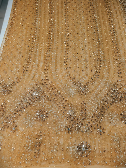 Heavily Designer Net Lace Fabric