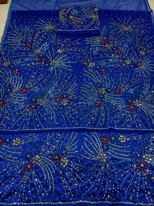 High Quality Designer George Wrapper Set Fabric