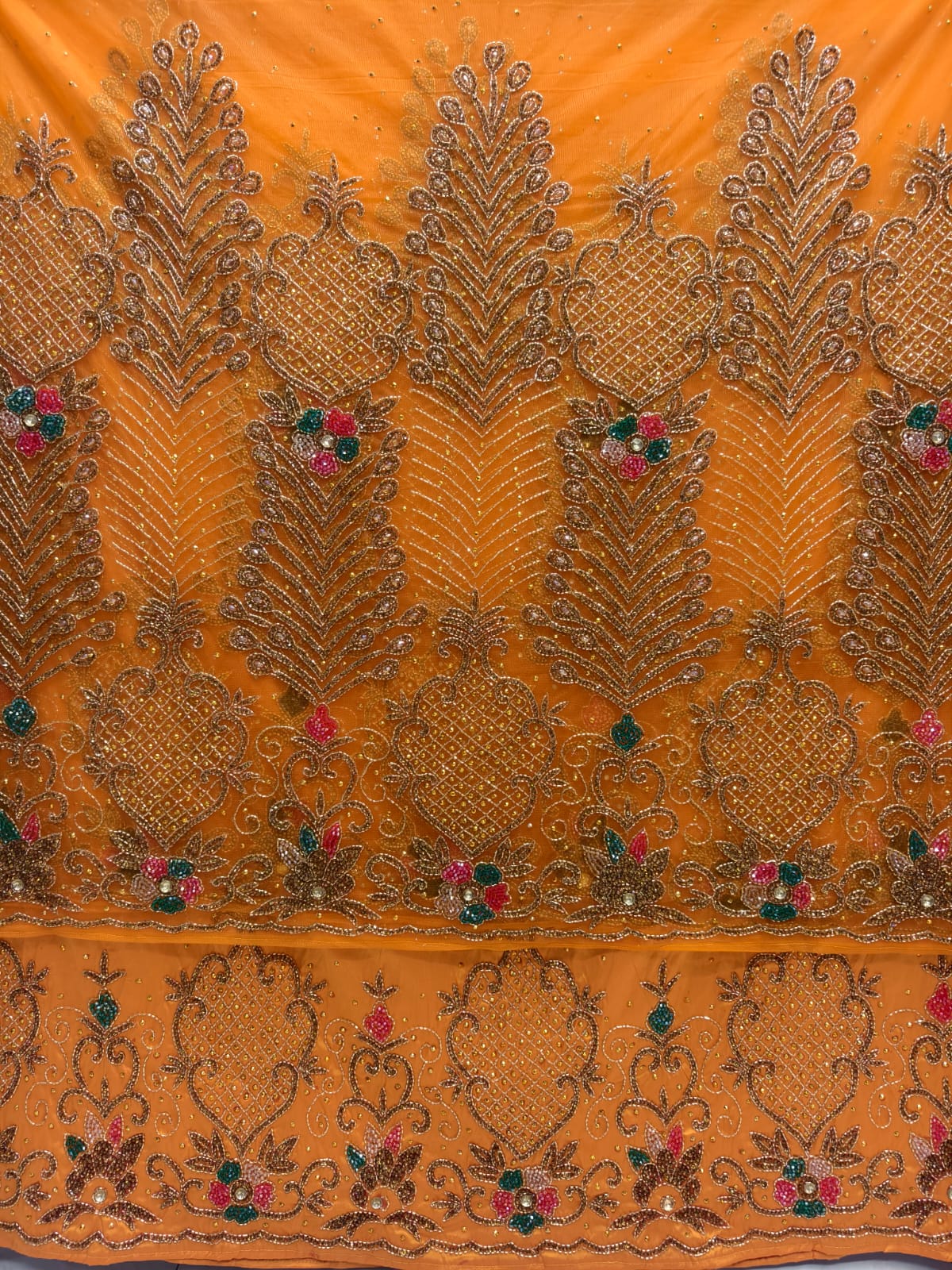 Crystal Work Luxury George Wrapper Fabric