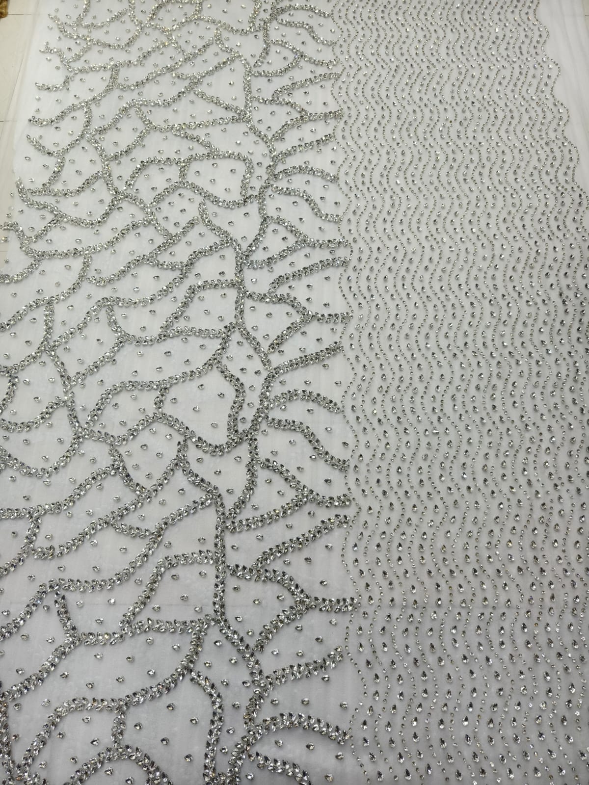 Rhinestone Lace Fabric