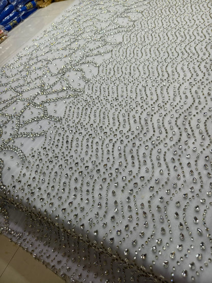 Rhinestone Lace Fabric