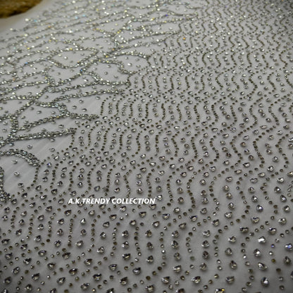 Rhinestone Lace Fabric