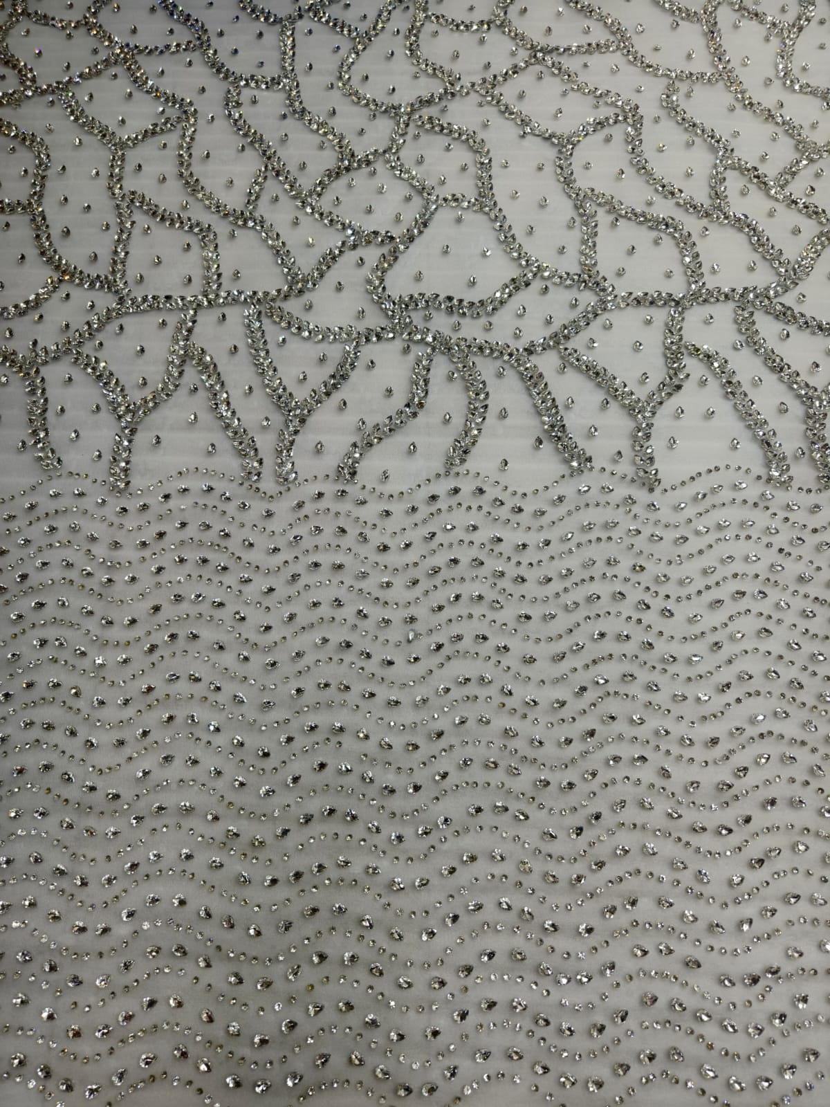 Rhinestone Lace Fabric