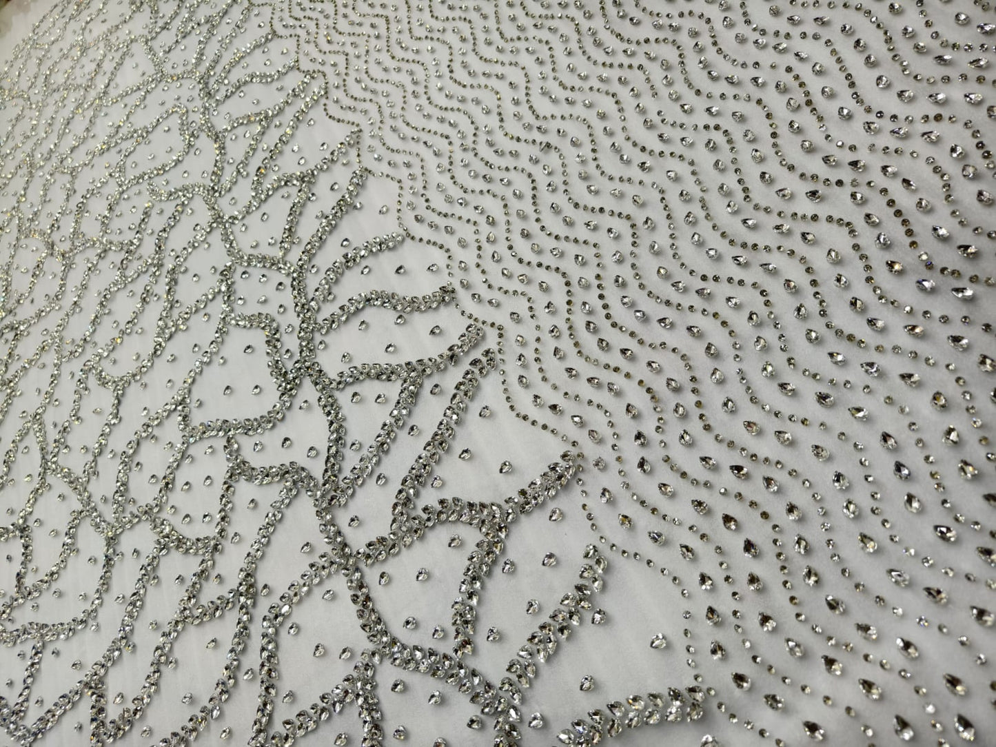 Rhinestone Lace Fabric
