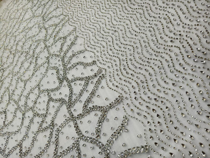 Rhinestone Lace Fabric