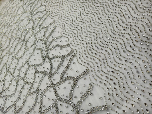 Rhinestone Lace Fabric