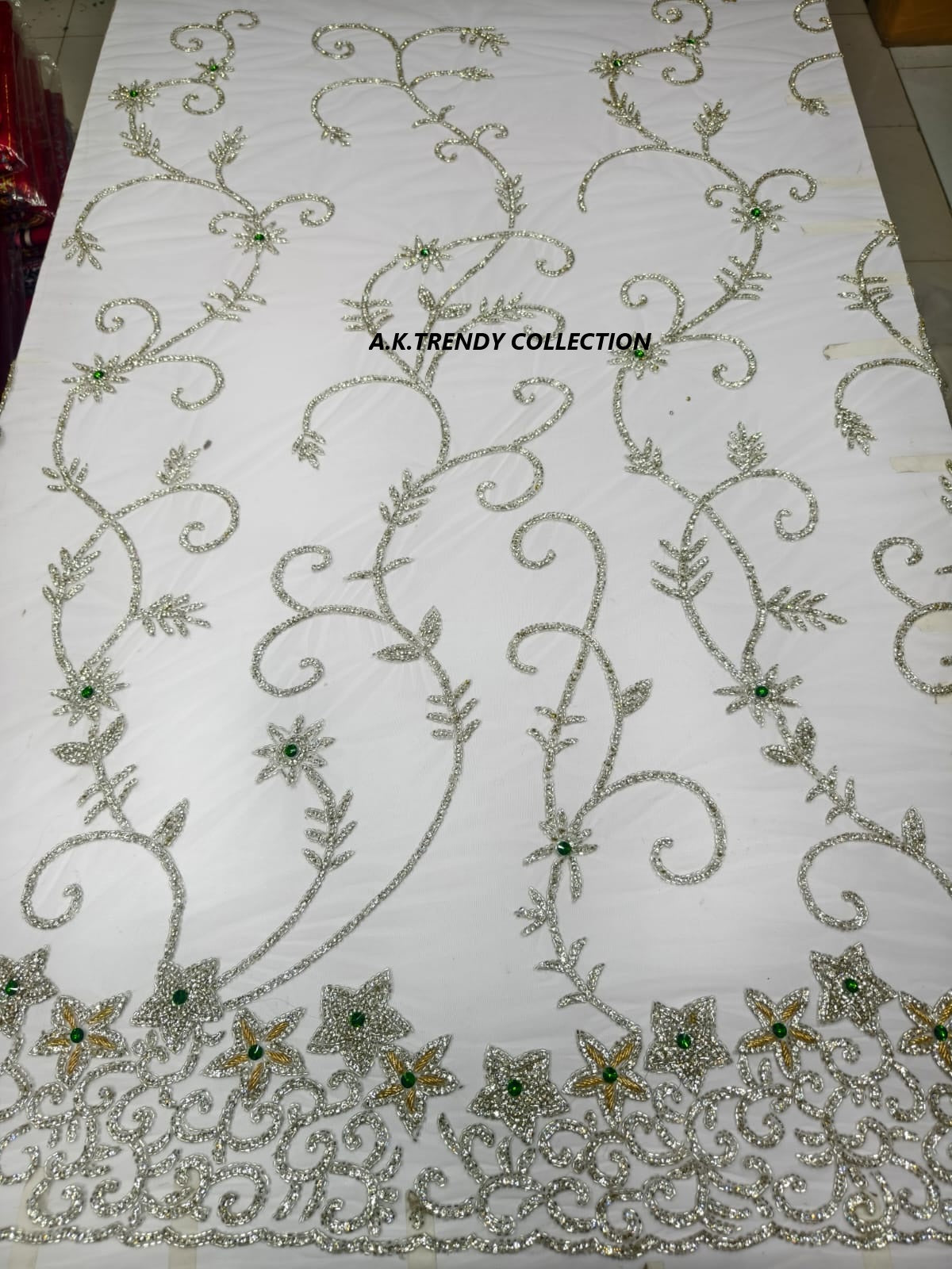 Rhinestone Lace Fabric