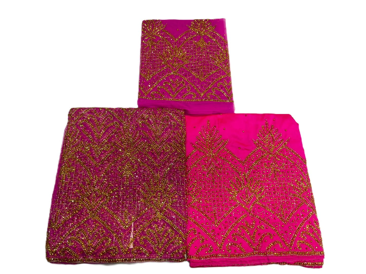 Heavily Beaded Designer George Wrapper set