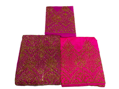 Heavily Beaded Designer George Wrapper set