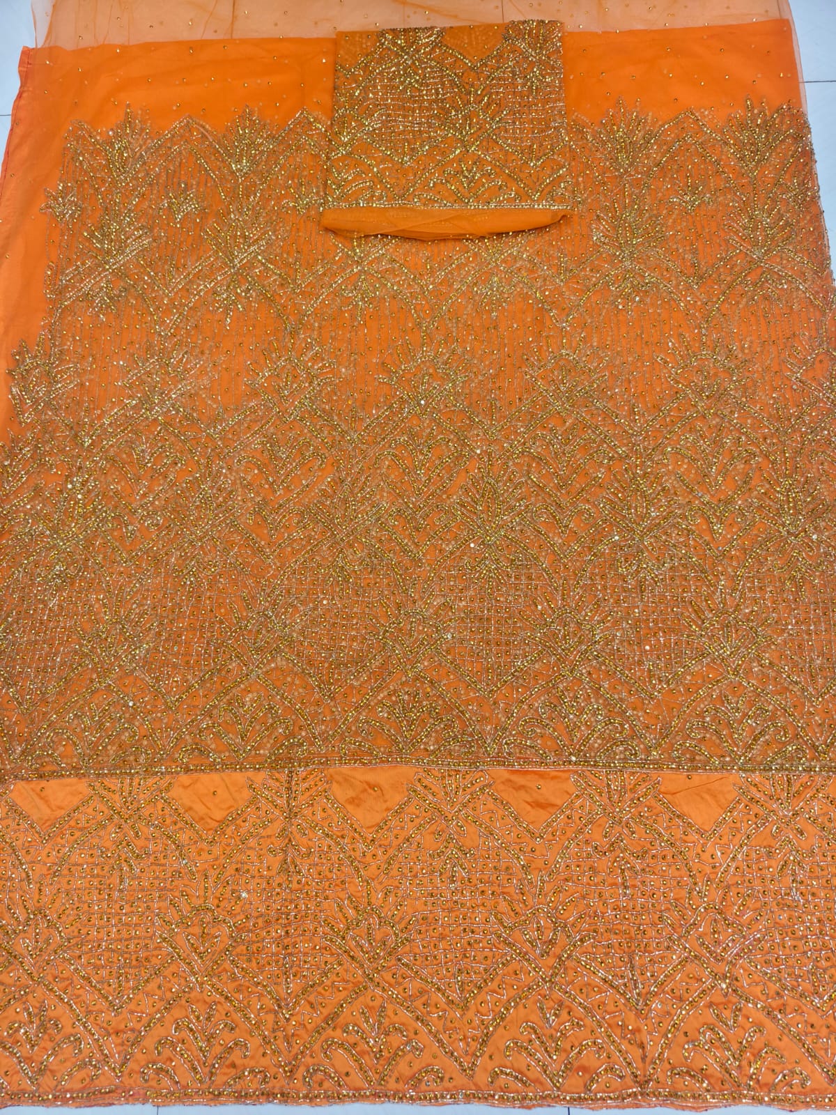 Heavily Beaded Designer George Wrapper set