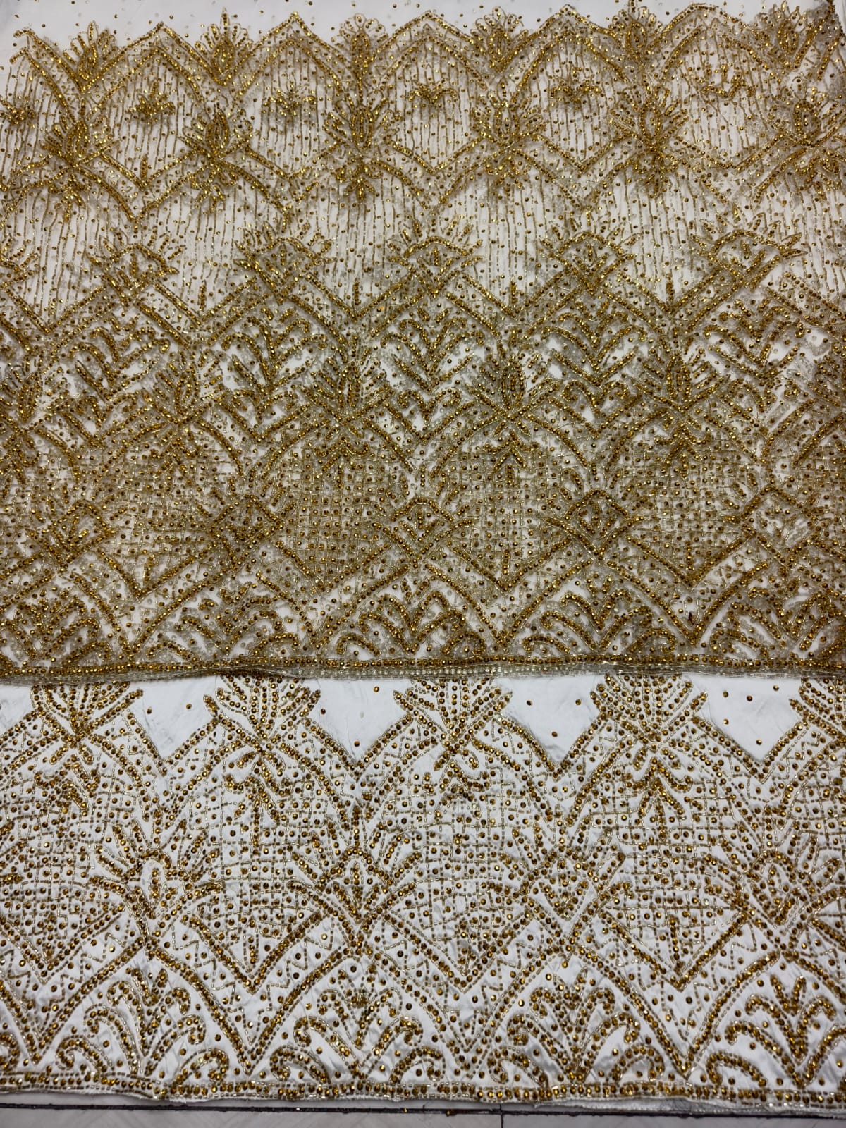 Heavily Beaded Designer George Wrapper set