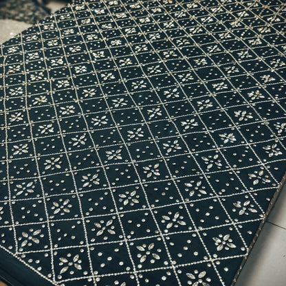 High Quality Designer Rhinestone Lace Fabric