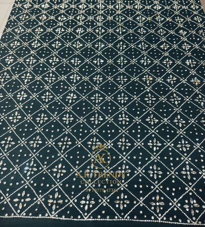 High Quality Designer Rhinestone Lace Fabric