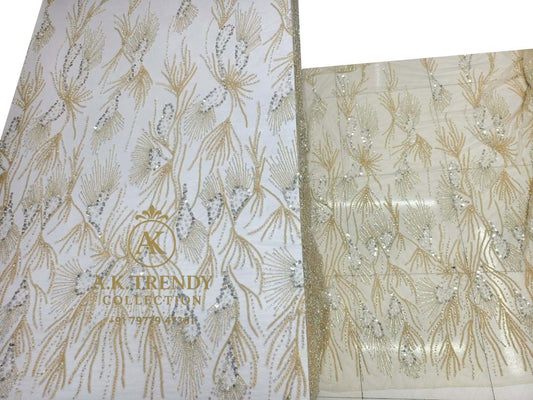 High Quality Designer Rhinestone Lace Fabric