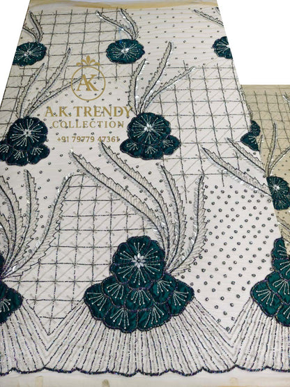 High Quality Designer Rhinestone Lace Fabric