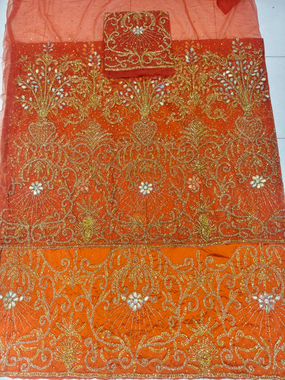 Heavily Beaded Designer George Wrapper Set