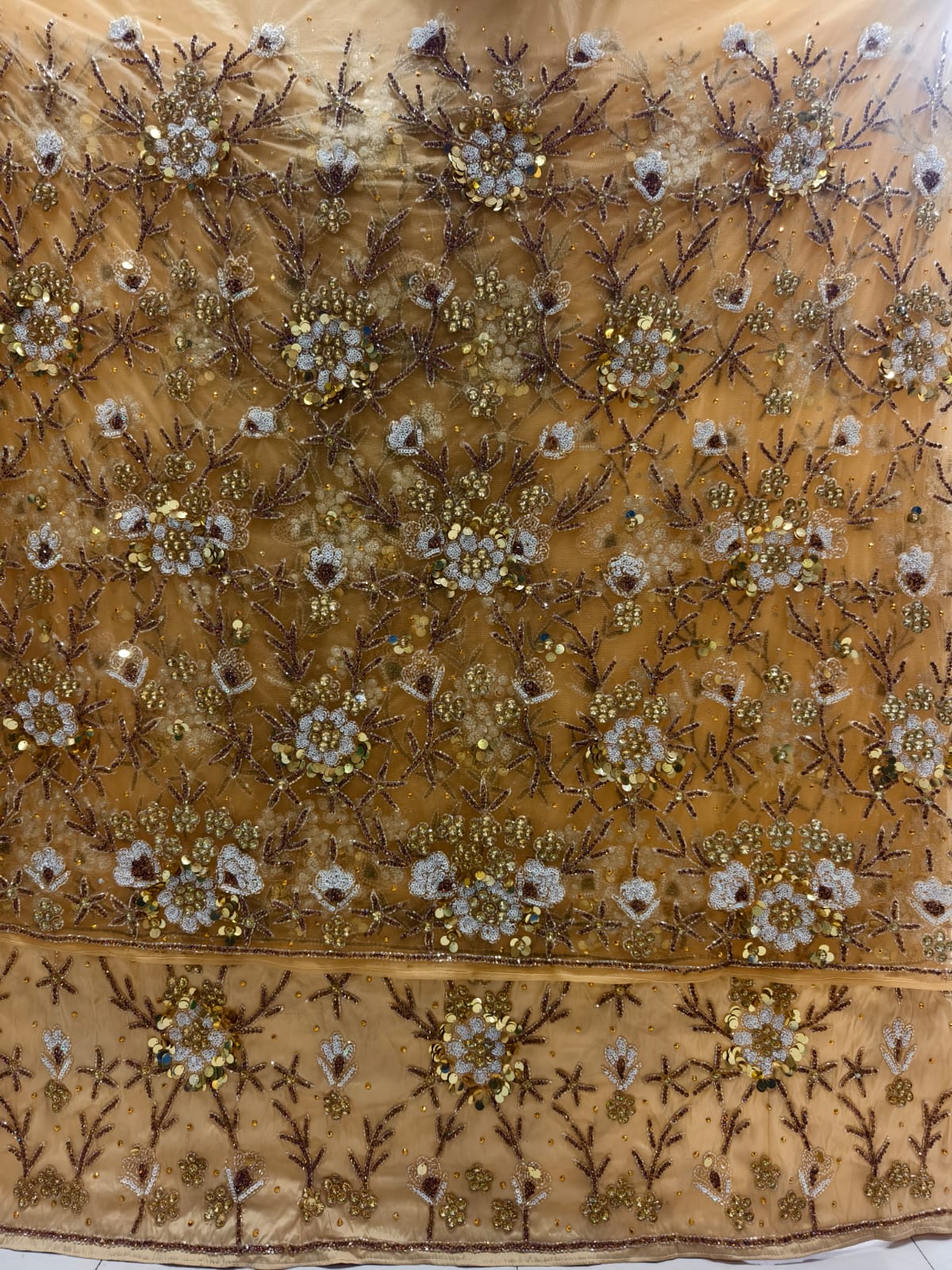 Heavily Beaded With Stone Work George Wrapper Set