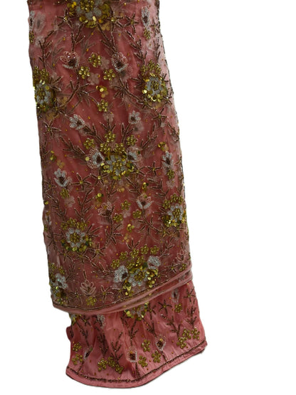 Heavily Beaded With Stone Work George Wrapper Set