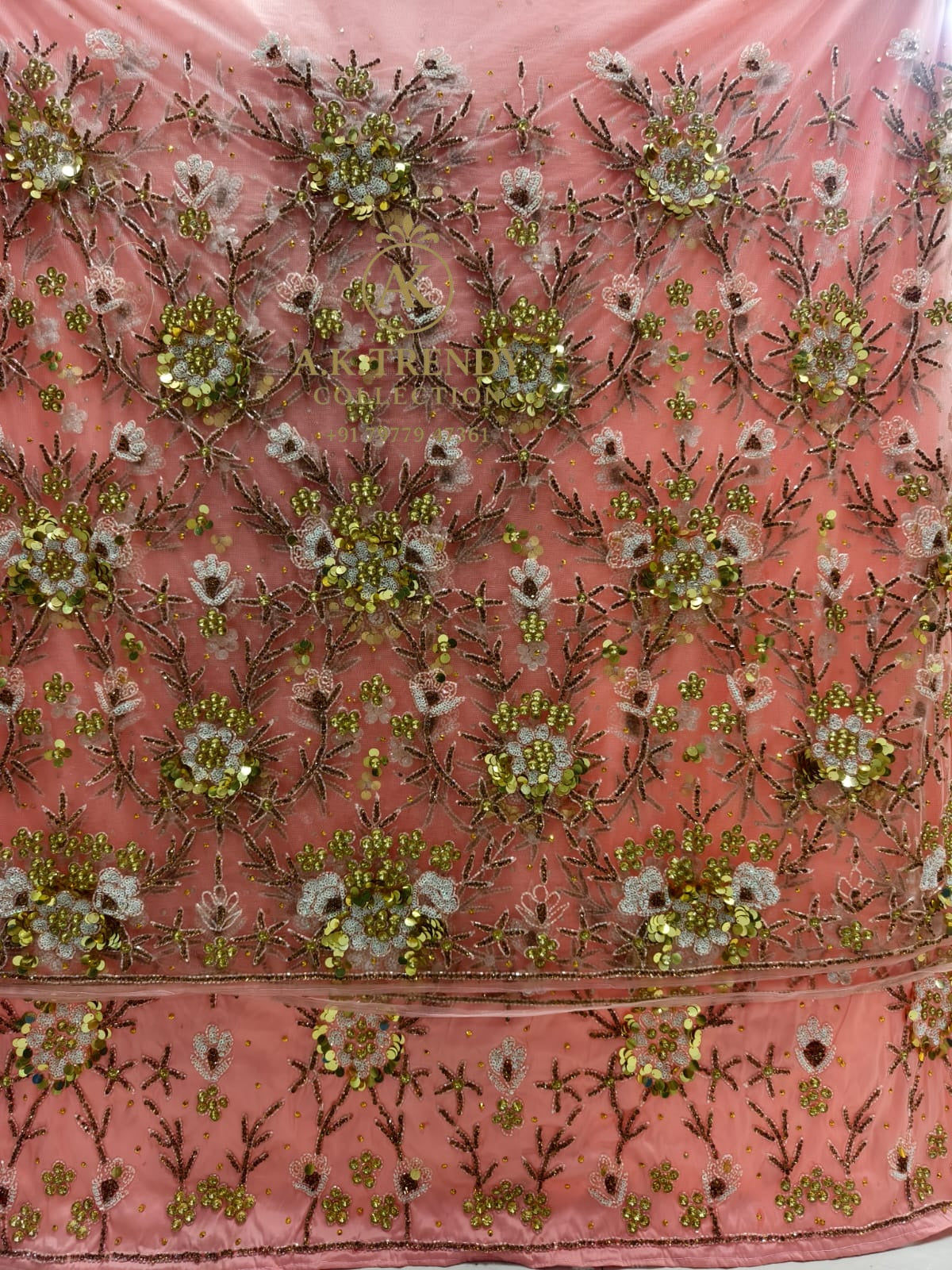 Heavily Beaded With Stone Work George Wrapper Set