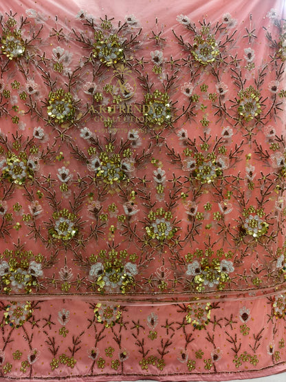 Heavily Beaded With Stone Work George Wrapper Set