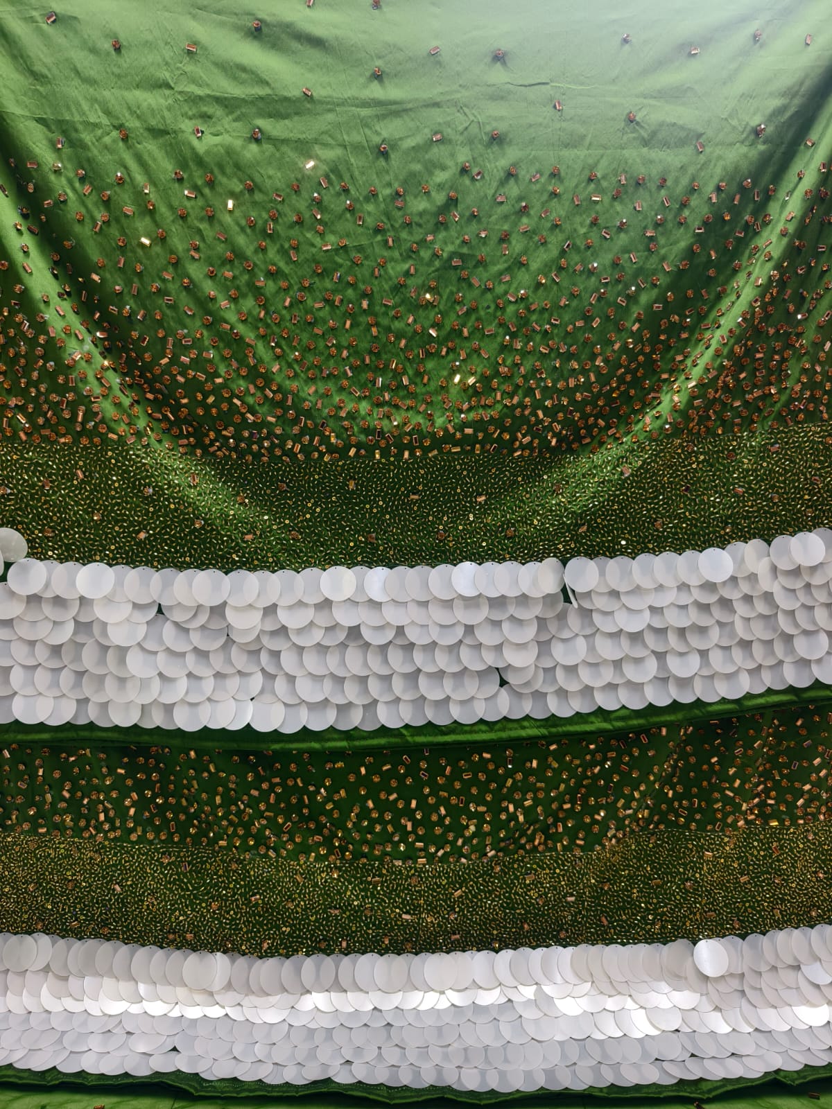 Heavily Beaded Designer George Wrapper Set