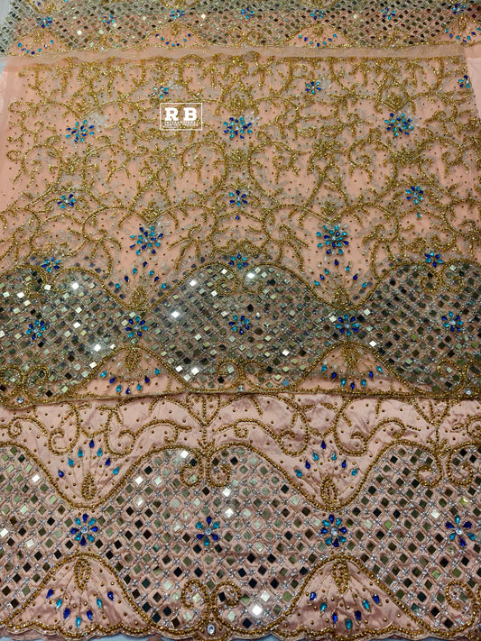 Heavily Beaded Designer George Wrapper Set
