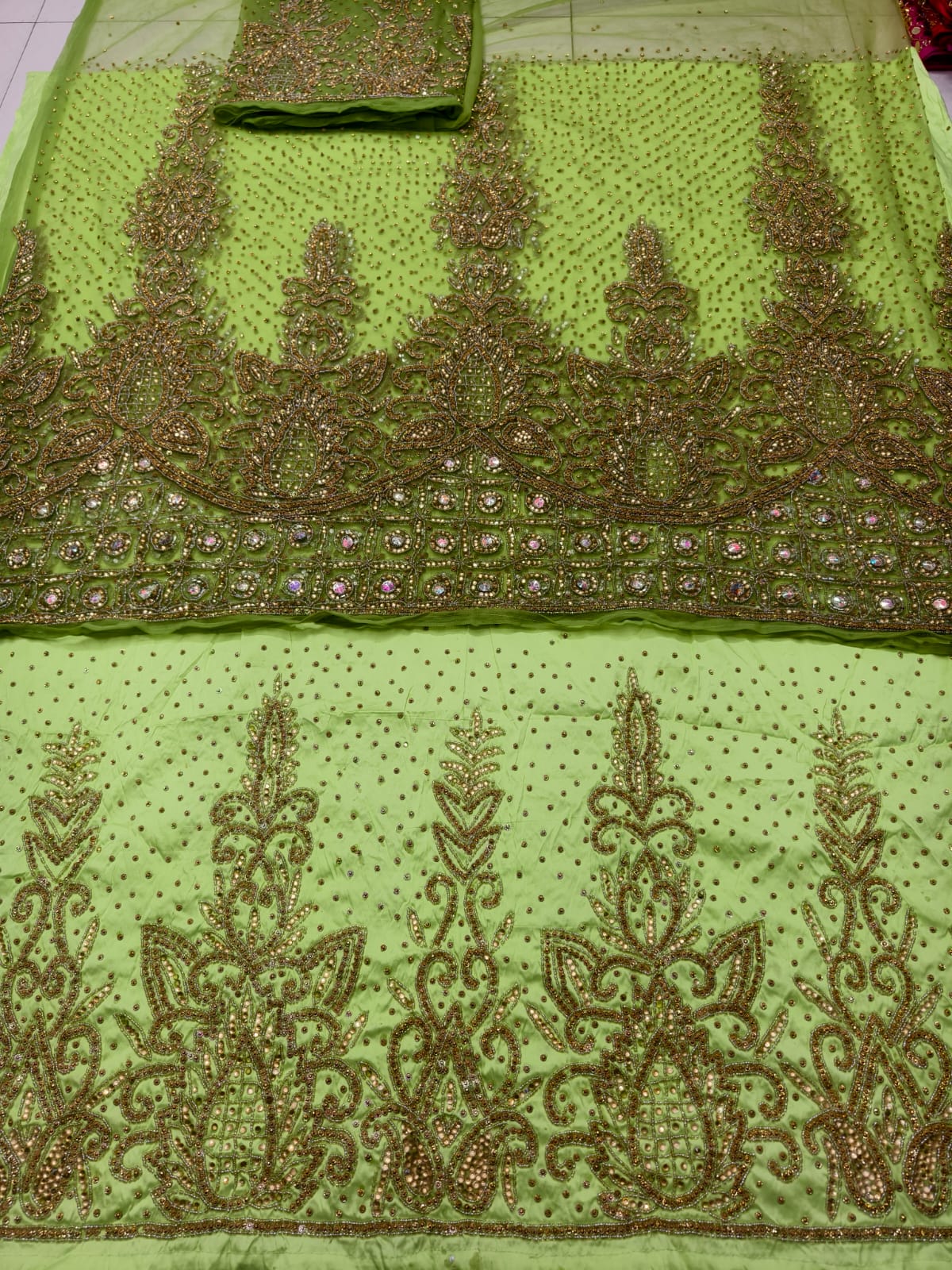 Wrapper 5 Yards Blouse 2 Yards 3 Pcs Set