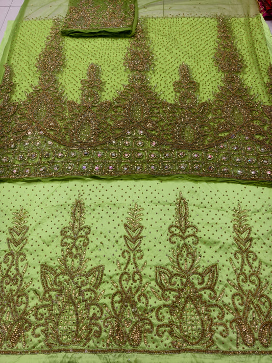 Wrapper 5 Yards Blouse 2 Yards 3 Pcs Set