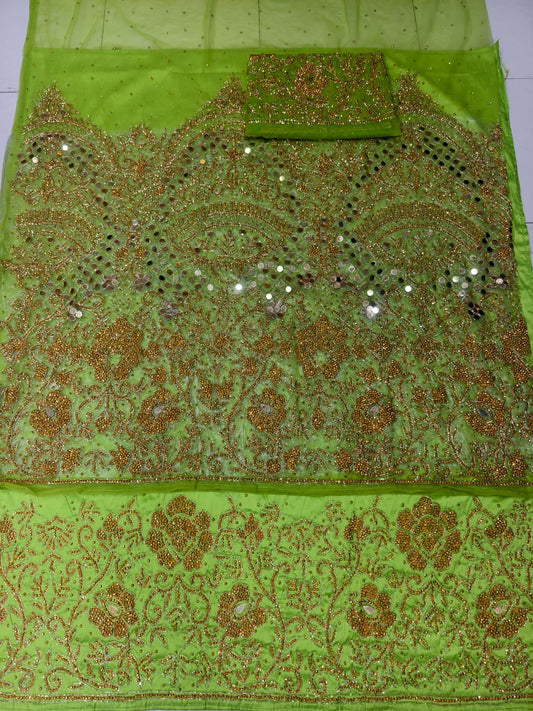 Heavily Beaded George Wrapper Fabric