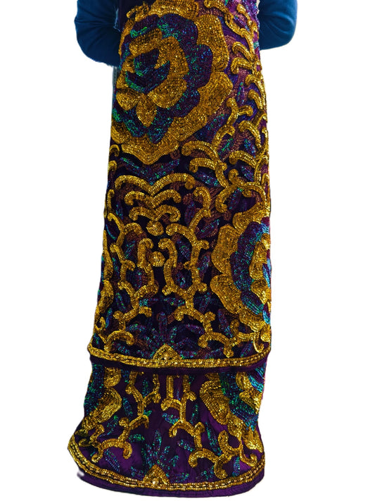 Luxury Designer Sequence Work George Wrapper