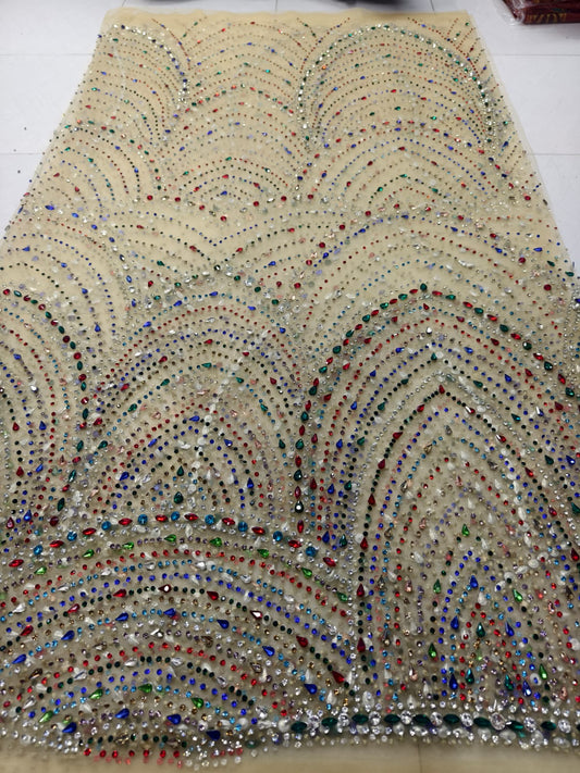 Fashion Designer Lace Fabric With Fringes
