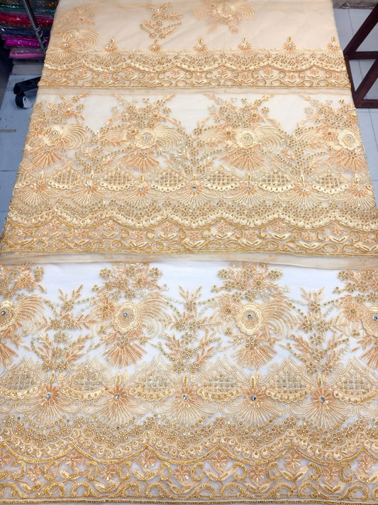 Embroidery designer net George wrapper set