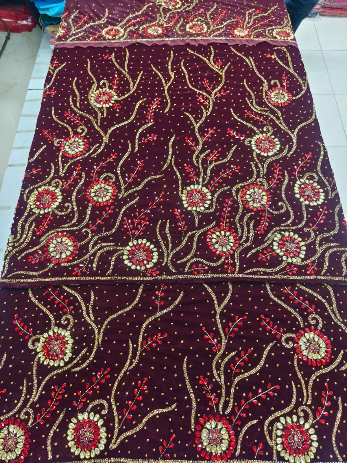 Luxury designer velvet George wrapper set