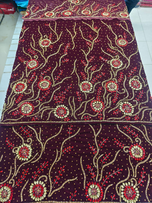 Luxury designer velvet George wrapper set