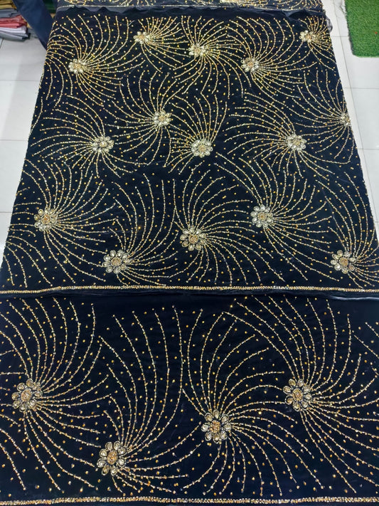 Luxury designer velvet George wrapper set