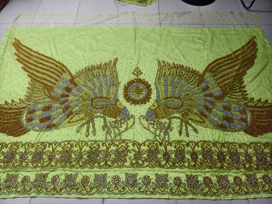 Heavily Designer George Wrapper With Blouse